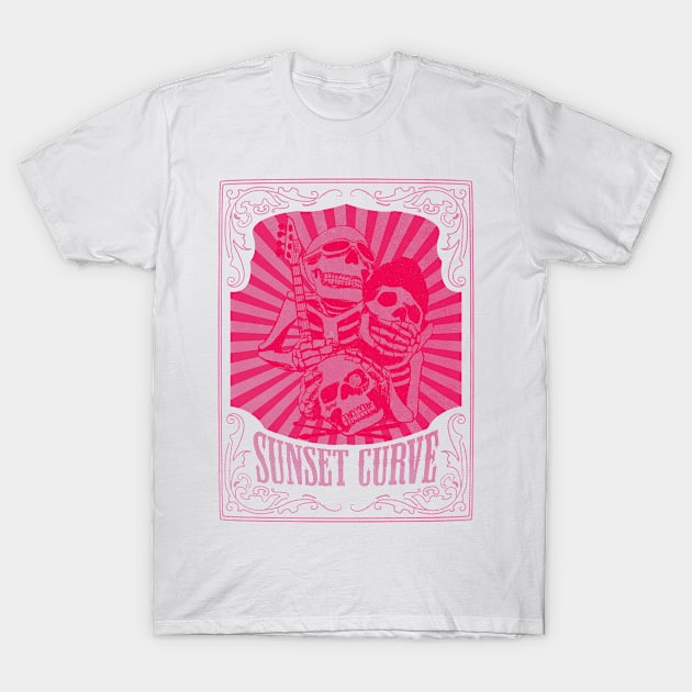 SUNSET CURVE BAND TSHIRT #2 T-Shirt by ARTCLX